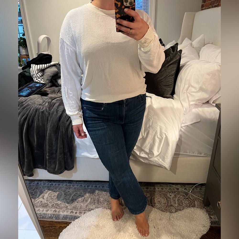 Drapey light weight two toned sweat shirt